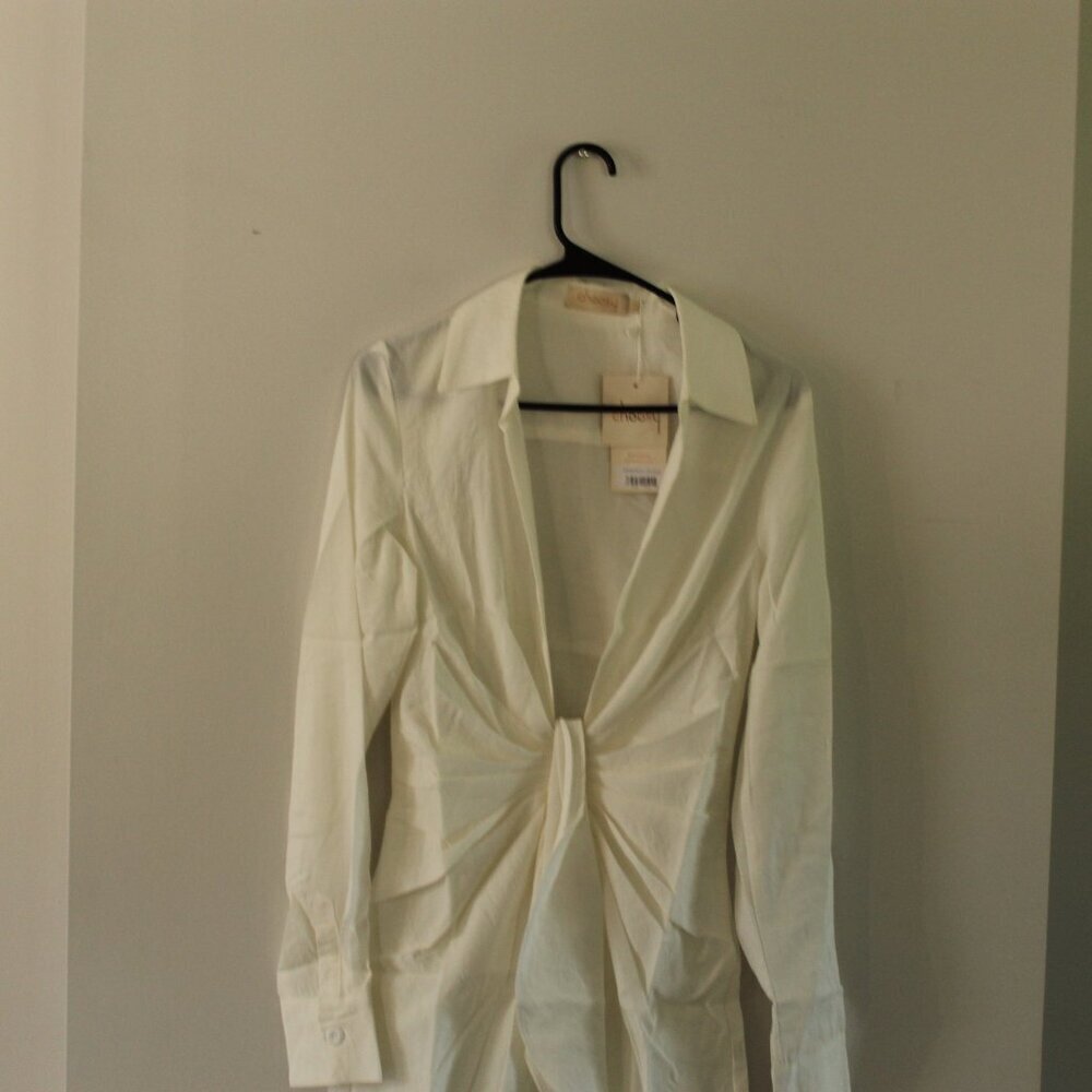 Choosy Crosby Plunging Shirt Dress Size 2 - Picture 5 of 10